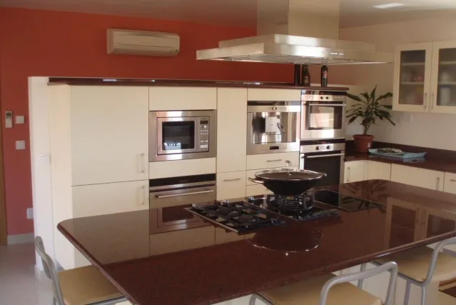 Kitchen island and cabinetry at Quinta do Monte Funchal, Lagos