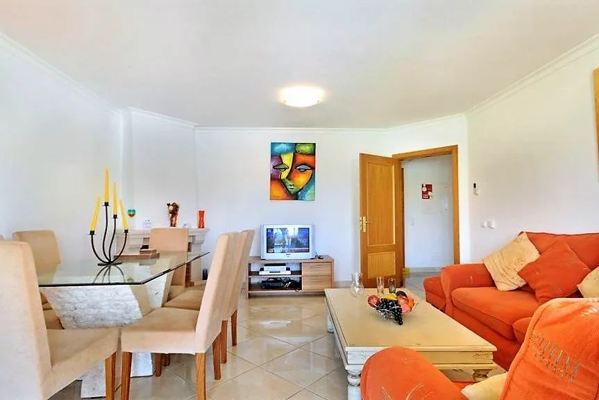 Dining area looking towards the living room at Jardim da Meia Praia, Lagos